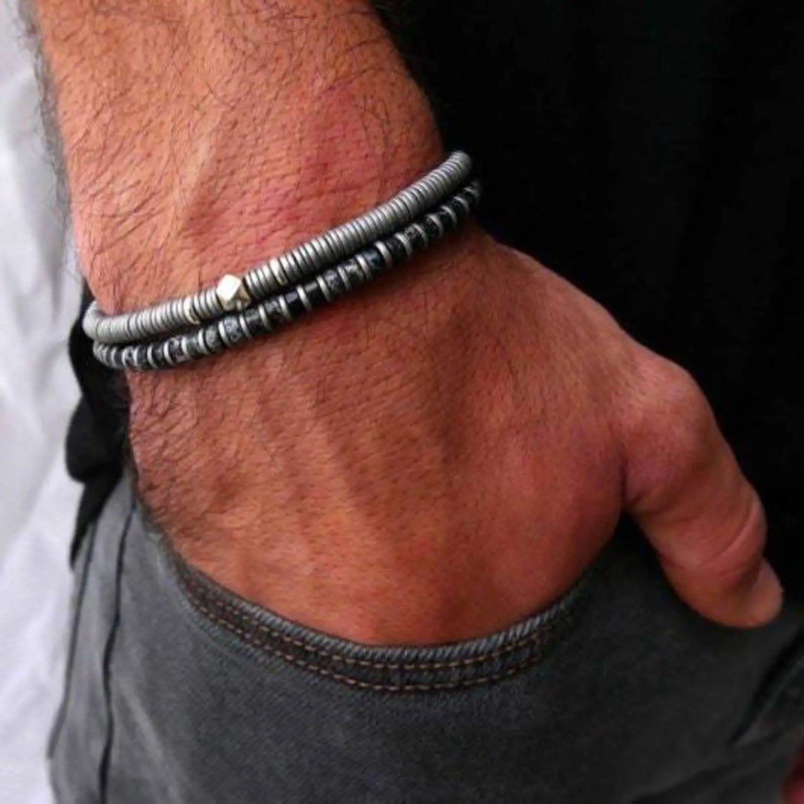 ✨ Men’s Cross Religious Bracelet – Classic Christian Jewelry for Men – Symbol of Faith and Strength A14