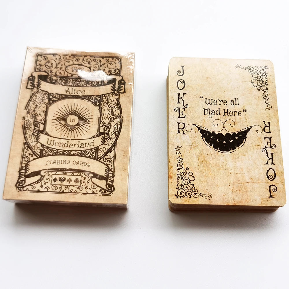🃏 Vintage Style Alice in Wonderland Playing Cards – Classic Poker Deck | Retro Board Game & Magic Card Set | Free Shipping