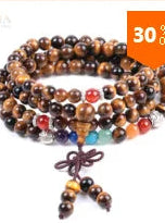 📿 108 Bead Rose Quartz & Tiger Eye Mala: 7 Chakra Healing Wrap Bracelet & Necklace – Heart Healing, Confidence & Meditation Prayer Beads
