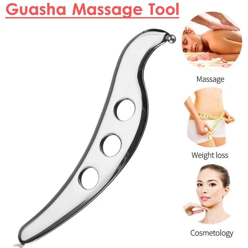 Stainless Steel Gua Sha Tool – Manual Scraping Massage Tool for Physical Therapy, Pain Relief, and Myofascial Release﻿