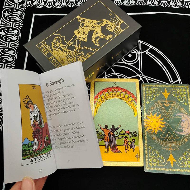 Rose Gold Tarot Deck with Gold Foil - Deluxe Edition