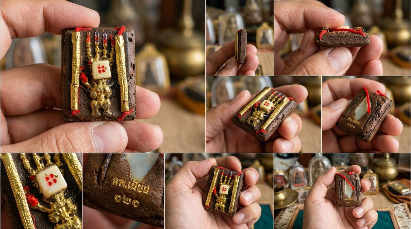 ✨ Imperial Gilded Palm of Infinite Abundance "Fa-Meu Rap Sap": Sacred Wealth-Catching Talisman for Financial Dominance and Commercial Victory by Luang Phor Mian, Wat Janeang