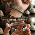 🌟 ✨ Authentic Thai Sacred Bangle 2017: Sovereign "Sian Pae Rong Si" - Jao Sua 10,000 Lan Edition by Kruba Krissana – Premium Alpaca Silver Edition