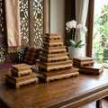 🔱 Handcrafted Premium Golden Teak Low-Leg Pedestal Stand Single-Unit Premium Teakwood Base in Four Tactical Scale Dimensions (Sizes 1 to 4) – The Ultimate Elegant Grounding Foundation for Buddha Statues, Sacred Artifacts & Elite Amulet Presentations!