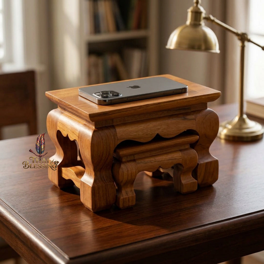 🔱 Handcrafted Premium Golden Teak Miniature Altar Series: Authentic 100% Teak Mastery – Two Tactical Modular Configurations (4-Piece Hierarchy Matrix & 2-Piece Dual-Style Core) for Space-Saving Sanctuaries, Luxury Condos & Corporate Workspaces!