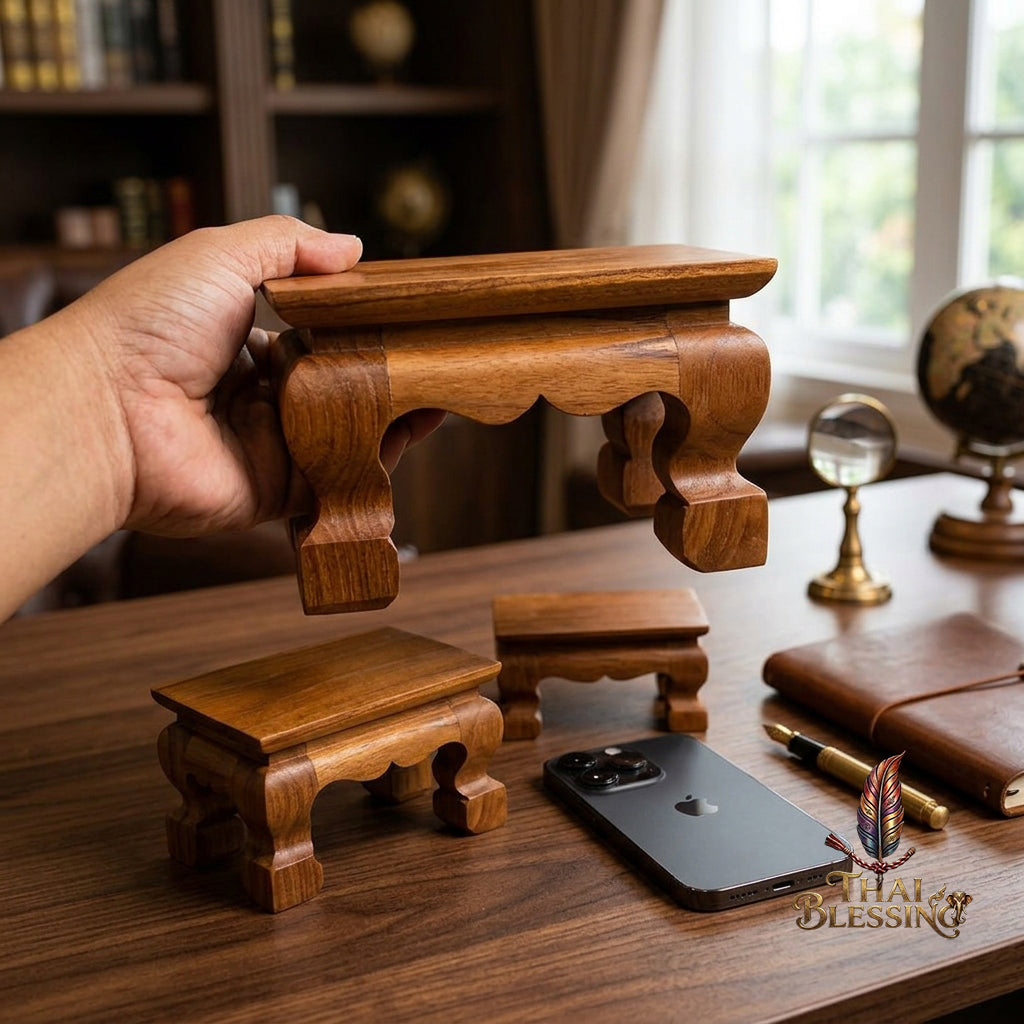 🔱 Handcrafted Premium Golden Teak Miniature Altar Series: Authentic 100% Teak Mastery – Two Tactical Modular Configurations (4-Piece Hierarchy Matrix & 2-Piece Dual-Style Core) for Space-Saving Sanctuaries, Luxury Condos & Corporate Workspaces!