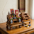 🔱 Handcrafted Premium Golden Teak Toh Moo 7 Miniature Altar Set 100% Genuine Teak Mastery with High-Gloss Protective Shield – The Ultimate Space-Saving Layout for Micro Buddha Statues, High-Value Amulets & Desktop Spiritual Alignments!