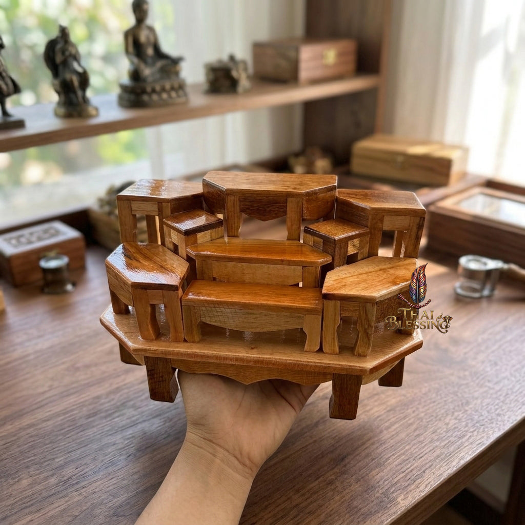 🔱 Handcrafted Premium Hardwood Corner Altar Stand (The Sovereign Geometric Matrix): The Ultimate Space-Saving, High-Vibration Corner Solution for Home Altars, Executive Suites & Limited Spiritual Spaces!