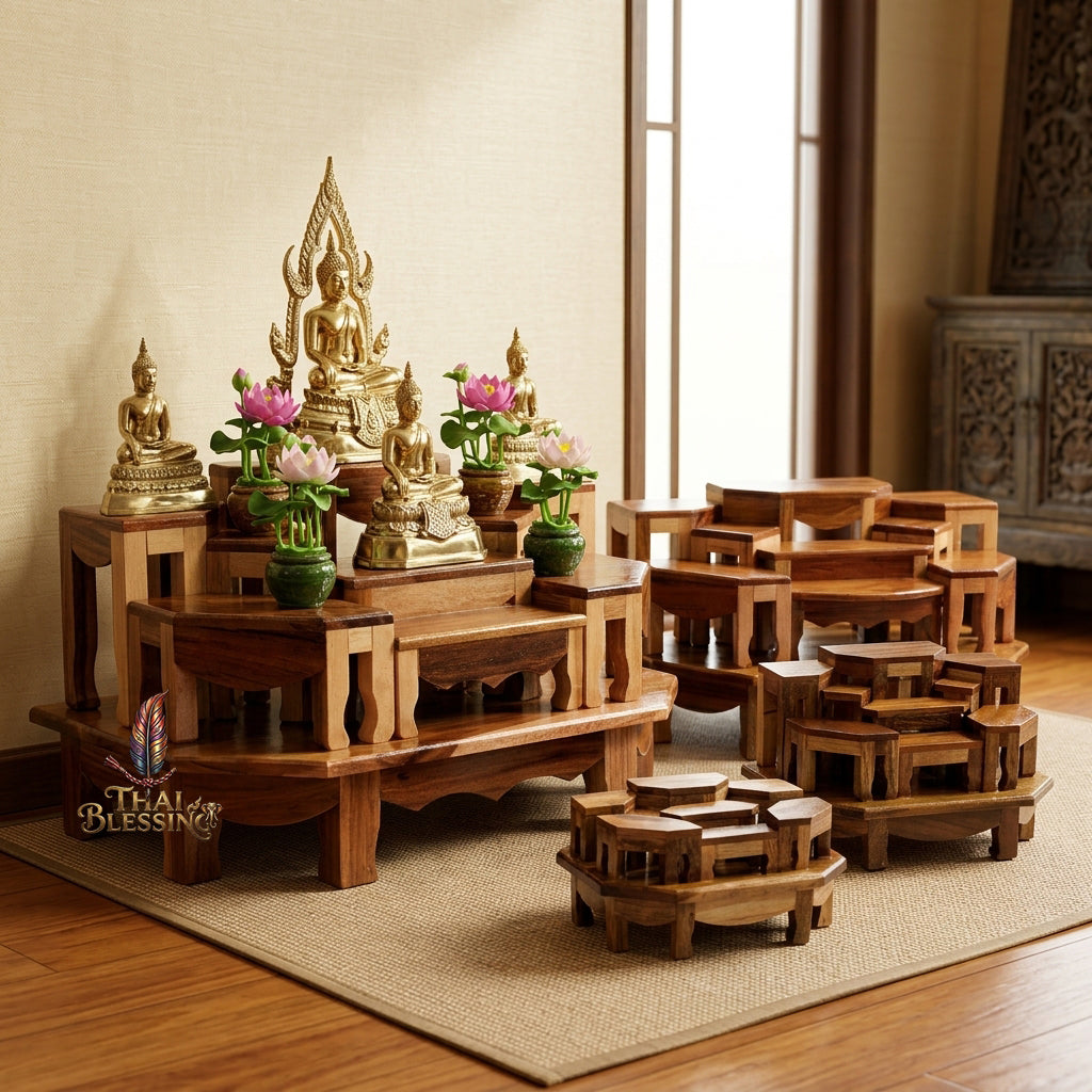 🔱 Handcrafted Premium Hardwood Corner Altar Stand (The Sovereign Geometric Matrix): The Ultimate Space-Saving, High-Vibration Corner Solution for Home Altars, Executive Suites & Limited Spiritual Spaces!