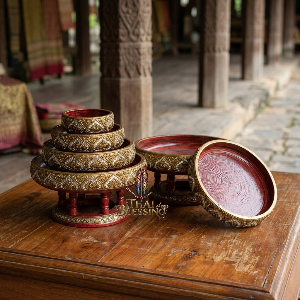 🔱 Handcrafted Traditional Borderless Lotus Wooden Tray Series – The Ultimate Regal Grounding Base for Deities, Sacred Artifacts & Premium Staging!