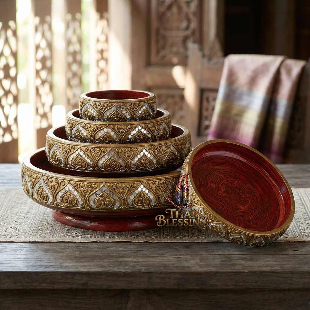 🔱 Handcrafted Traditional Borderless Lotus Wooden Tray Series – The Ultimate Regal Grounding Base for Deities, Sacred Artifacts & Premium Staging!