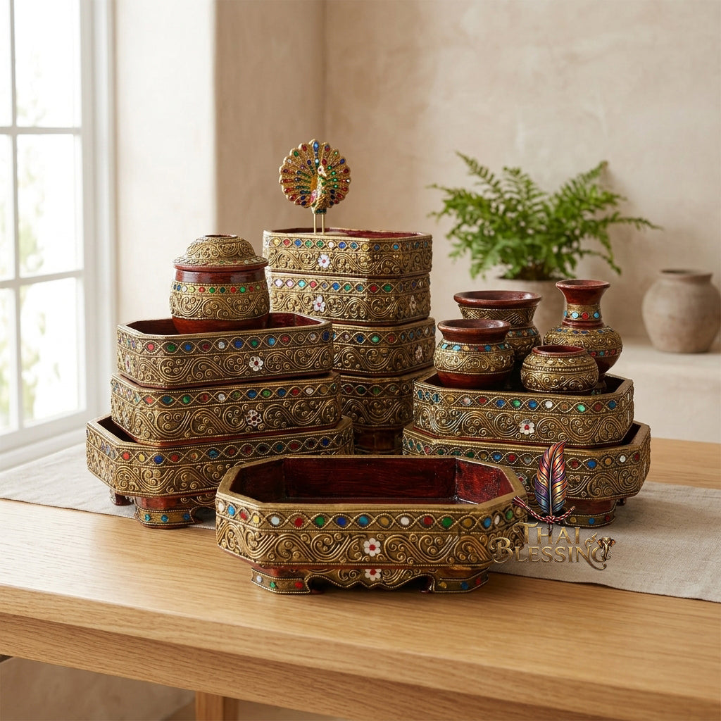 🔱 Handcrafted Traditional Hardwood Footed Tray Series – The Ultimate Elegant Grounding Foundation for Luxury Tea Sets, Fine Glassware & Elite Tabletop Organization!