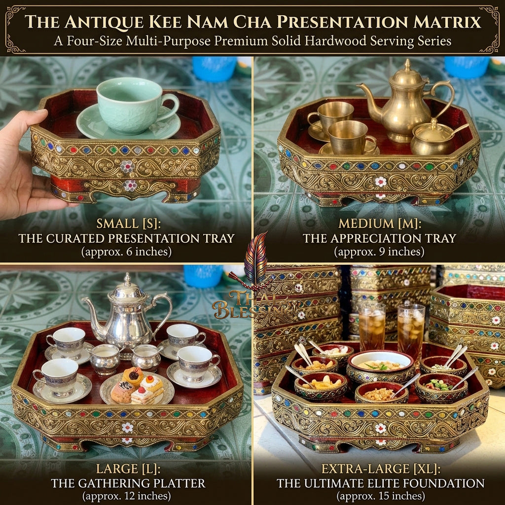 🔱 Handcrafted Traditional Hardwood Footed Tray Series – The Ultimate Elegant Grounding Foundation for Luxury Tea Sets, Fine Glassware & Elite Tabletop Organization!