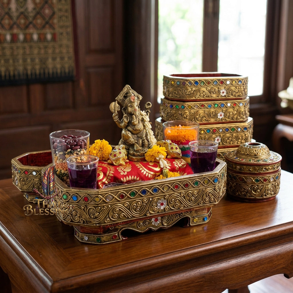 🔱 Handcrafted Traditional Hardwood Footed Tray Series – The Ultimate Elegant Grounding Foundation for Luxury Tea Sets, Fine Glassware & Elite Tabletop Organization!