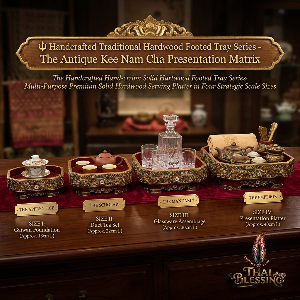 🔱 Handcrafted Traditional Hardwood Footed Tray Series – The Ultimate Elegant Grounding Foundation for Luxury Tea Sets, Fine Glassware & Elite Tabletop Organization!