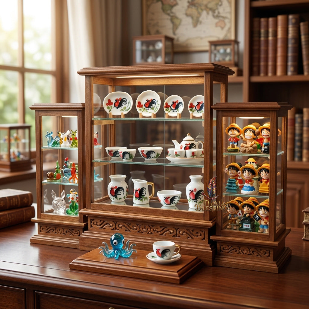 🔱 Handcrafted Miniature Antique Golden Teakwood Bakery & Cake Display Cabinet: Symmetrical Twin Sliding Glass Doors – Dual Integrated Structural Drawers – Premium Insect-Resistant Solid Teak Masterpiece!