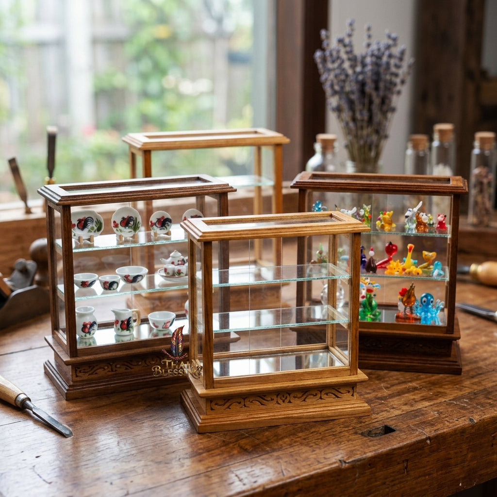 🔱 Handcrafted Miniature Antique Golden Teakwood Bakery & Cake Display Cabinet: Symmetrical Twin Sliding Glass Doors – Dual Integrated Structural Drawers – Premium Insect-Resistant Solid Teak Masterpiece!