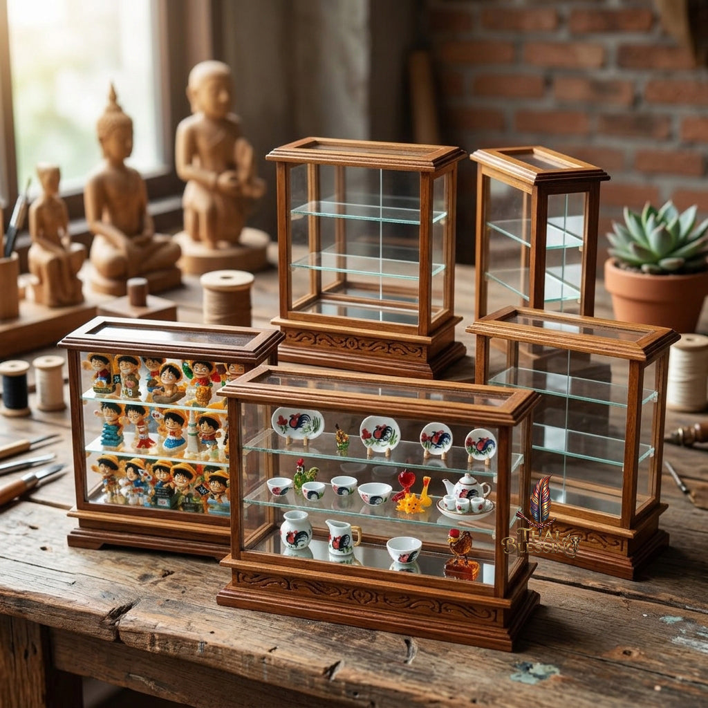 🔱 Handcrafted Miniature Antique Golden Teakwood Bakery & Cake Display Cabinet: Symmetrical Twin Sliding Glass Doors – Dual Integrated Structural Drawers – Premium Insect-Resistant Solid Teak Masterpiece!