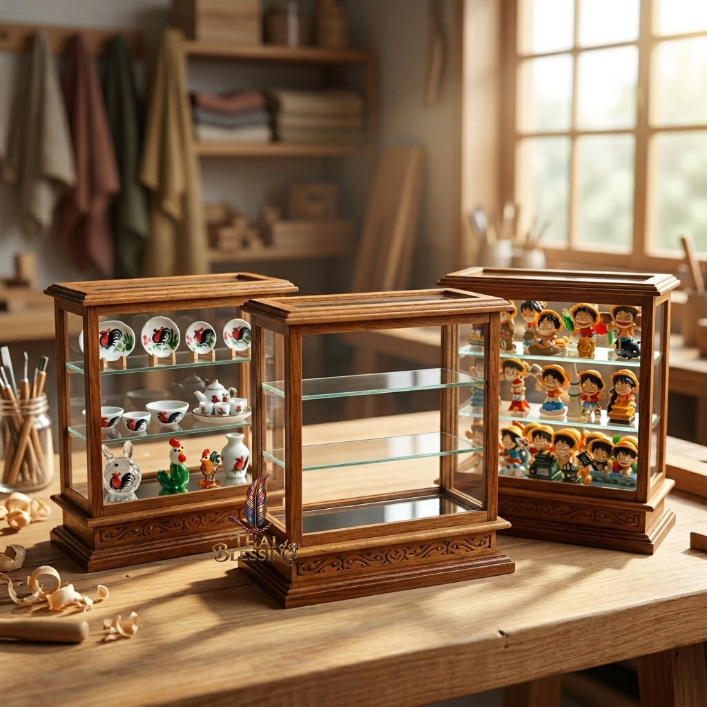 🔱 Handcrafted Miniature Antique Golden Teakwood Bakery & Cake Display Cabinet: Symmetrical Twin Sliding Glass Doors – Dual Integrated Structural Drawers – Premium Insect-Resistant Solid Teak Masterpiece!