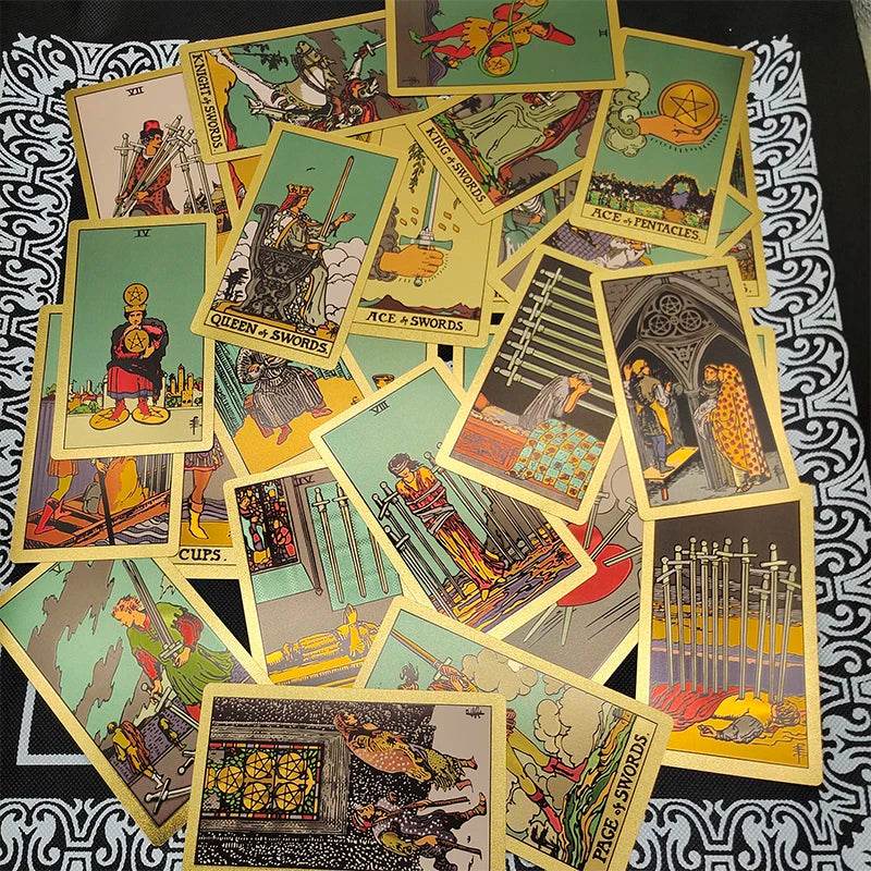Rose Gold Tarot Deck with Gold Foil - Deluxe Edition