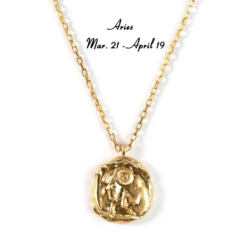 ✨ Zodiac Necklace Constellation Necklaces – Complete Set of 12 Astrology Pendants | Unisex Jewelry for Aries, Taurus, Gemini, Cancer, Leo, Virgo, Scorpio, Sagittarius, Capricorn, Pisces WB220801011G602 As pictures
