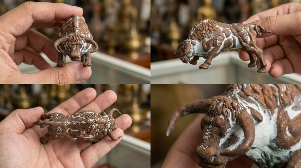 ✨ Imperial "Sovereign Bull" (Krathing Maha Amnaj): The Great Copper Guardian for Absolute Authority, Unstoppable Success, and Wealth Defense by Luang Phor Ngern, Wat Ban Or (Elite 2020 Silver Takrut & Holy Powder Edition)