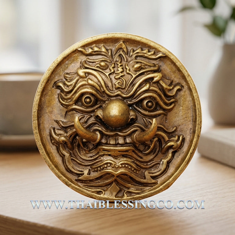 ✨ Imperial "Millionaire’s Master-Blessing" (Setthee Bucha Khru): Satin-Bell Brass Thao Wessuwan Sovereign Guardian by Luang Phor Prong, Wat Tham Phru Takian (Elite 2.2cm Satin-Finish Collector's Edition)