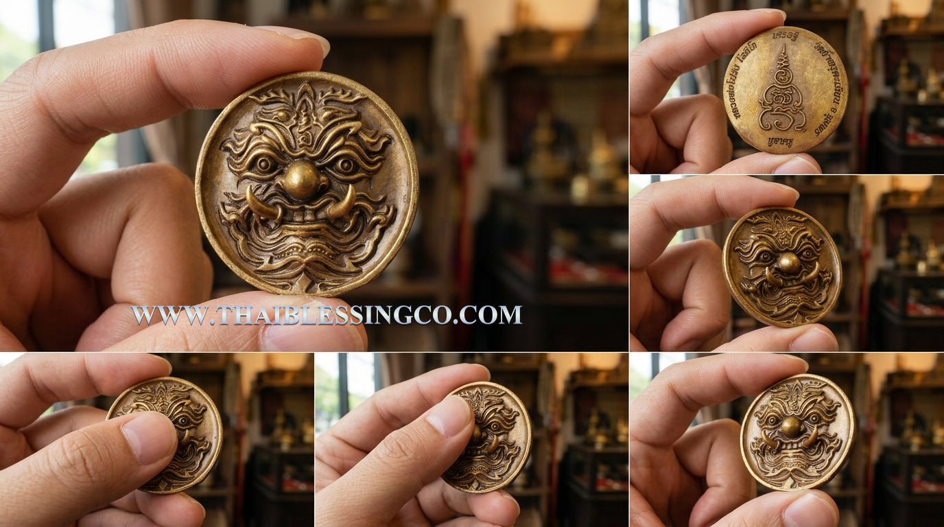 ✨ Imperial "Millionaire’s Master-Blessing" (Setthee Bucha Khru): Satin-Bell Brass Thao Wessuwan Sovereign Guardian by Luang Phor Prong, Wat Tham Phru Takian (Elite 2.2cm Satin-Finish Collector's Edition)