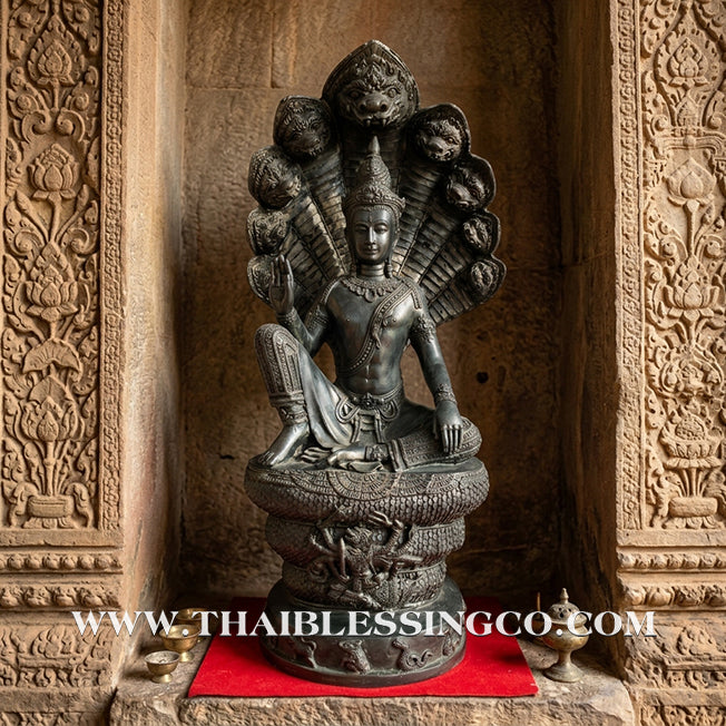 🔱💰Jatukam Ramathep – "Akkhara Maha Setthee" (The Supreme Mega-Millionaire) – Grand 22-Inch Altar Masterpiece – Black Oxide Sacred Brass (Rom Dam) – The Divine Engine for Imperial Wealth, Absolute Asset Protection, and Unstoppable Life Elevation!