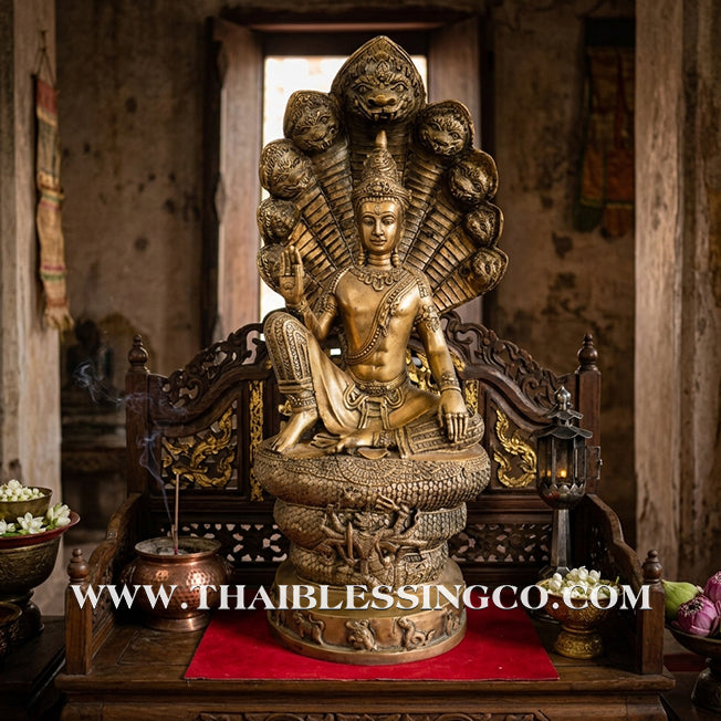 🔱💰Jatukam Ramathep – "Akkhara Maha Setthee" (The Supreme Mega-Millionaire) – Naga Sheltered (Pang Nak Prok) – Grand 22-Inch Altar Masterpiece – Sacred Brass – The Divine Engine for Imperial Wealth, Absolute Protection, and Unstoppable Life Elevation!