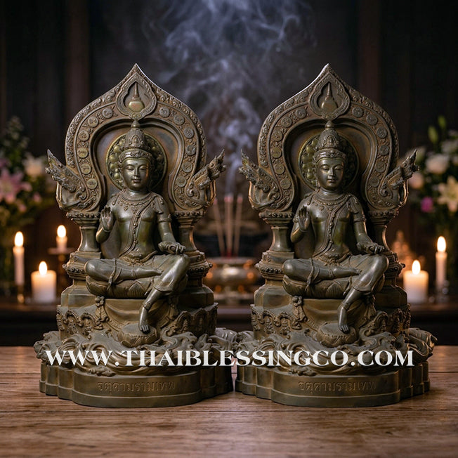 🔱💰Jatukam Ramathep – "Deva Song Lak Mueang" (The Deity of Two City Pillars) – 2007 (B.E. 2550) – Grand 30-Inch Bronze Masterpiece – The Divine Engine for Imperial Wealth, Absolute Authority, and Unstoppable Life Elevation!