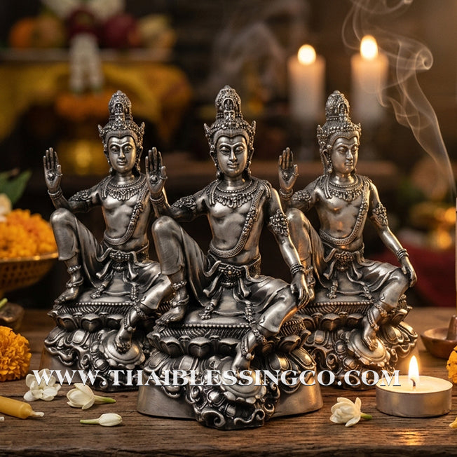 🔱💰Jatukam Ramathep – "Kod Setthee 2" (The Super Wealthy II) – White Gold Satin Finish Masterpiece – Rare 5-Inch Altar Edition – The Divine Engine for Modern Fortune, Imperial Influence, and Absolute Life Elevation!