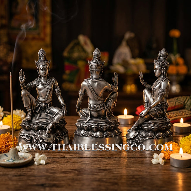 🔱💰Jatukam Ramathep – "Kod Setthee 2" (The Super Wealthy II) – White Gold Satin Finish Masterpiece – Rare 5-Inch Altar Edition – The Divine Engine for Modern Fortune, Imperial Influence, and Absolute Life Elevation!