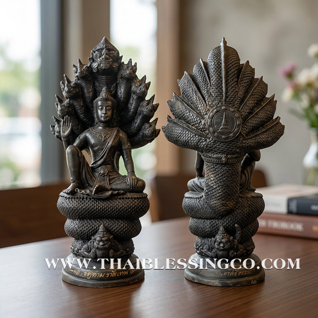 🔱💰Jatukam Ramathep – "Lak Mueang 49: Charoen Phokasap" (Abundant Wealth) – Royal Ease Posture (Pang Maharaj Leela) – Rare 12-Inch Black Oxide Masterpiece – The Divine Engine for Market Dominance, Sovereign Influence, and Absolute Life Elevation!