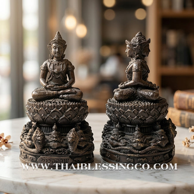 🔱💰Jatukam Ramathep – "Lak Mueang Maha Mongkol" (The Auspicious City Pillar) – 2007 (B.E. 2550) – Black Oxide Dashboard Edition – The Divine Engine for Mobile Prosperity, Sovereign Protection, and Absolute Life Elevation!
