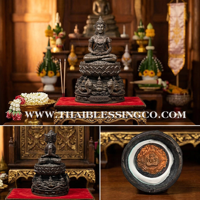 🔱💰Jatukam Ramathep – "Lak Mueang Maha Mongkol" (The Auspicious City Pillar) – 2007 (B.E. 2550) – Black Oxide Dashboard Edition – The Divine Engine for Mobile Prosperity, Sovereign Protection, and Absolute Life Elevation!
