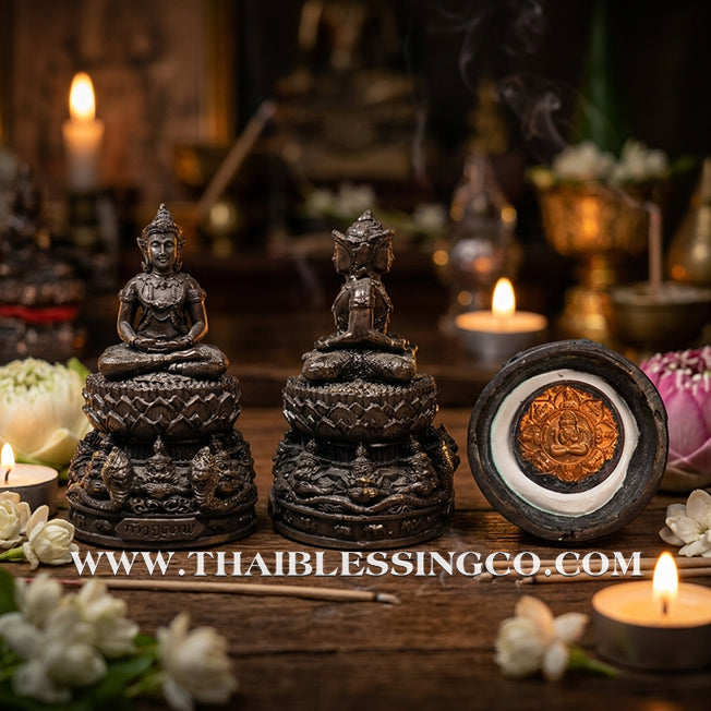 🔱💰Jatukam Ramathep – "Lak Mueang Maha Mongkol" (The Auspicious City Pillar) – 2007 (B.E. 2550) – Black Oxide Dashboard Edition – The Divine Engine for Mobile Prosperity, Sovereign Protection, and Absolute Life Elevation!