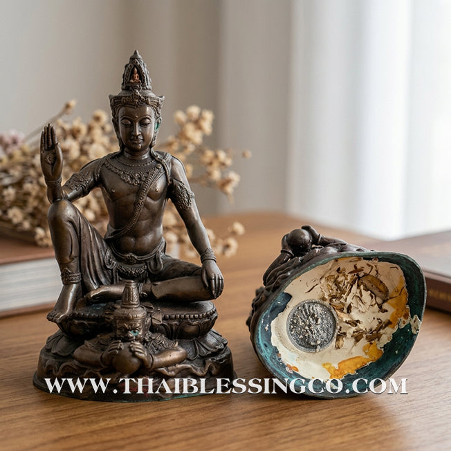 🔱💰 Jatukam Ramathep – "Maharat 9 Phithi" (The Great King 9-Ceremony Edition) – Black Oxide Sacred Brass (Rom Dam) – 5-Inch Altar Masterpiece – The Divine Engine for Imperial Prosperity, Universal Victory, and Absolute Life Elevation!