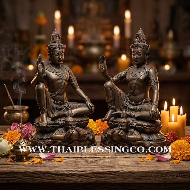 🔱💰 Jatukam Ramathep – "Maharat 9 Phithi" (The Great King 9-Ceremony Edition) – Black Oxide Sacred Brass (Rom Dam) – 5-Inch Altar Masterpiece – The Divine Engine for Imperial Prosperity, Universal Victory, and Absolute Life Elevation!