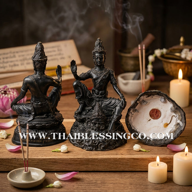 🔱💰 Jatukam Ramathep – "Ngoen Thong Phoem Phun" (Multiplying Wealth & Gold) – 5.5-Inch Altar Masterpiece – Black Oxide Sacred Brass (Rom Dam) – The Divine Engine for Escalating Prosperity, Executive Command, and Unstoppable Life Elevation!