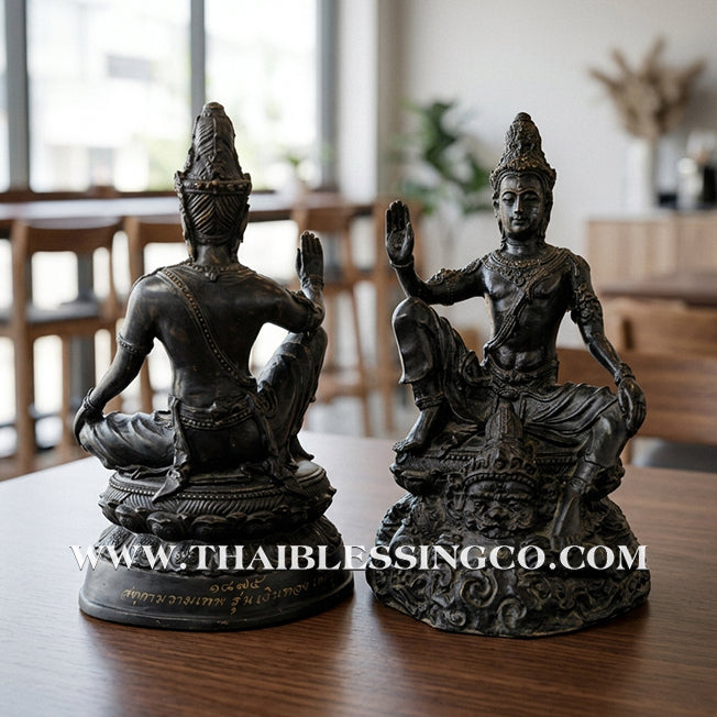 🔱💰 Jatukam Ramathep – "Ngoen Thong Phoem Phun" (Multiplying Wealth & Gold) – 5.5-Inch Altar Masterpiece – Black Oxide Sacred Brass (Rom Dam) – The Divine Engine for Escalating Prosperity, Executive Command, and Unstoppable Life Elevation!