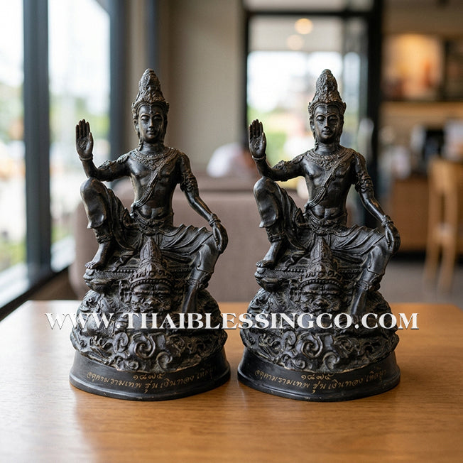 🔱💰 Jatukam Ramathep – "Ngoen Thong Phoem Phun" (Multiplying Wealth & Gold) – 5.5-Inch Altar Masterpiece – Black Oxide Sacred Brass (Rom Dam) – The Divine Engine for Escalating Prosperity, Executive Command, and Unstoppable Life Elevation!