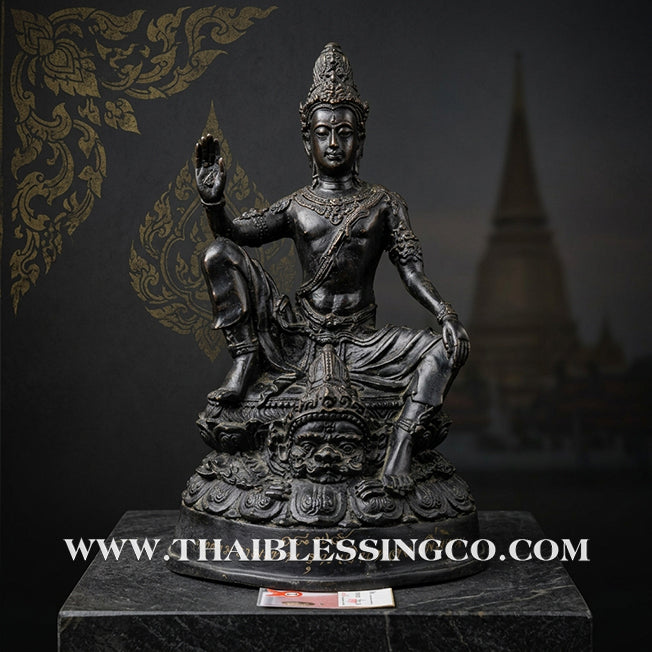 🔱💰 Jatukam Ramathep – "Ngoen Thong Phoem Phun" (Multiplying Wealth & Gold) – 5.5-Inch Altar Masterpiece – Black Oxide Sacred Brass (Rom Dam) – The Divine Engine for Escalating Prosperity, Executive Command, and Unstoppable Life Elevation!