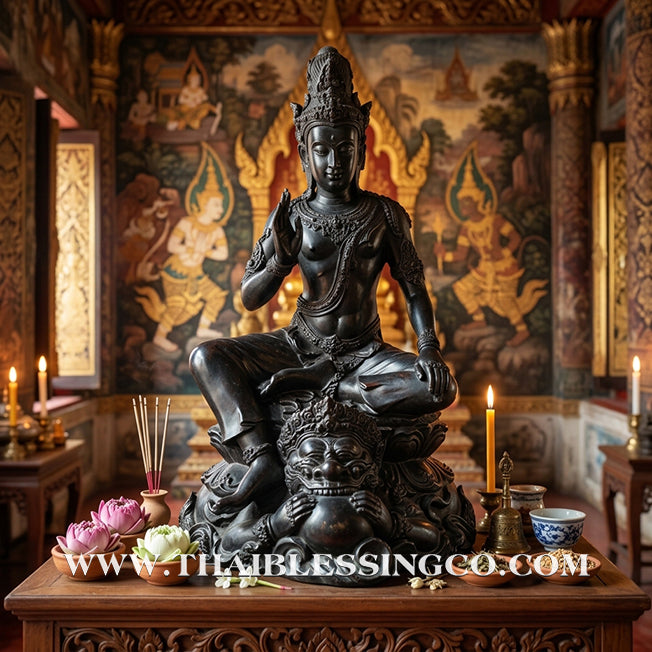 🔱💰Jatukam Ramathep – "Ruay Kham Fa" (Sky-Supporting Wealth) – 2007 (B.E. 2550) – Black Oxide Masterpiece – The Divine Engine for Unshakeable Prosperity, Khao-Or Sorcery, and Absolute Life Elevation!