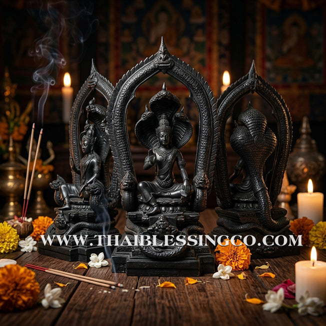🔱💰Jatukam Ramathep – "Ruay Lon Fa" (Wealth Beyond the Skies) – 7-Inch Altar Masterpiece – Black Oxide Sacred Brass (Rom Dam) – The Divine Engine for Sky-High Prosperity, Imperial Authority, and Absolute Life Elevation!