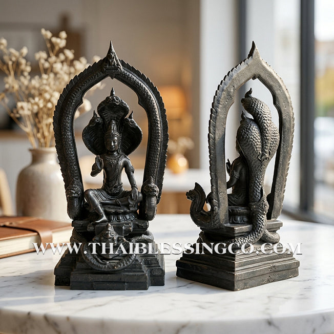 🔱💰Jatukam Ramathep – "Ruay Lon Fa" (Wealth Beyond the Skies) – 7-Inch Altar Masterpiece – Black Oxide Sacred Brass (Rom Dam) – The Divine Engine for Sky-High Prosperity, Imperial Authority, and Absolute Life Elevation!