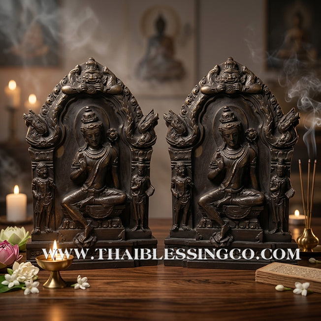 🔱💰Jatukam Ramathep – "Sap Deva" (The Celestial Treasure) – Blessing Mudra (Pang Prathan Phon) – 12-Inch Black Oxide Brass Masterpiece – The Divine Engine for Celestial Fortune, Commercial Success, and Absolute Life Elevation!