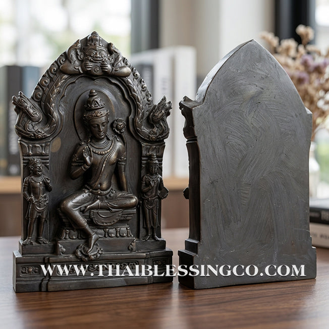 🔱💰Jatukam Ramathep – "Sap Deva" (The Celestial Treasure) – Blessing Mudra (Pang Prathan Phon) – 12-Inch Black Oxide Brass Masterpiece – The Divine Engine for Celestial Fortune, Commercial Success, and Absolute Life Elevation!