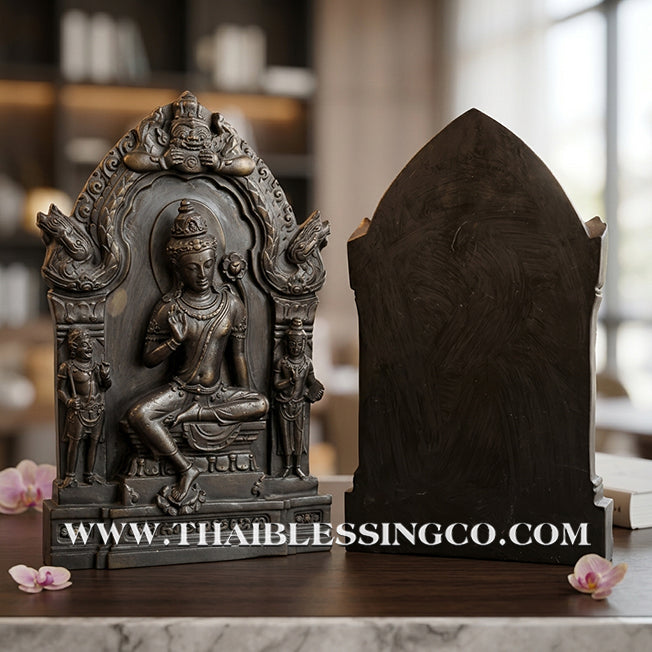 🔱💰Jatukam Ramathep – "Sap Deva" (The Celestial Treasure) – Blessing Mudra (Pang Prathan Phon) – 12-Inch Black Oxide Brass Masterpiece – The Divine Engine for Celestial Fortune, Commercial Success, and Absolute Life Elevation!