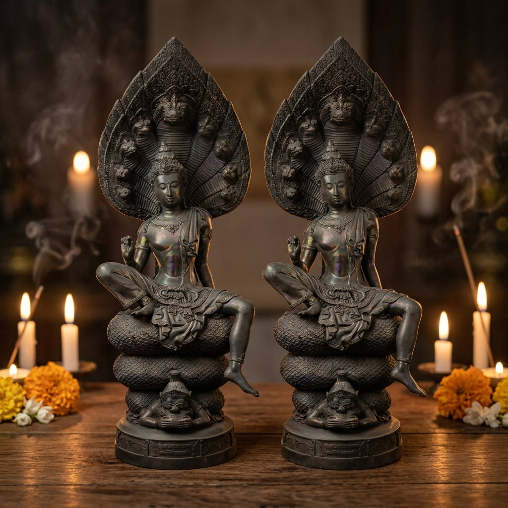 🔱💰Jatukam Ramathep – "Sombat Jakkraphat" (The Emperor’s Treasure) – Blessing Mudra (Pang Prathan Phon) – Ultra-Rare 28-Inch Bronze Masterpiece – The Divine Engine for Imperial Fortune, Universal Command, and Absolute Life Elevation!